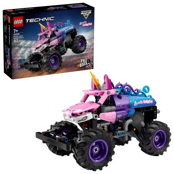 Monster Jam™ Sparkle Smash™ mit Rückziehmotor 42220