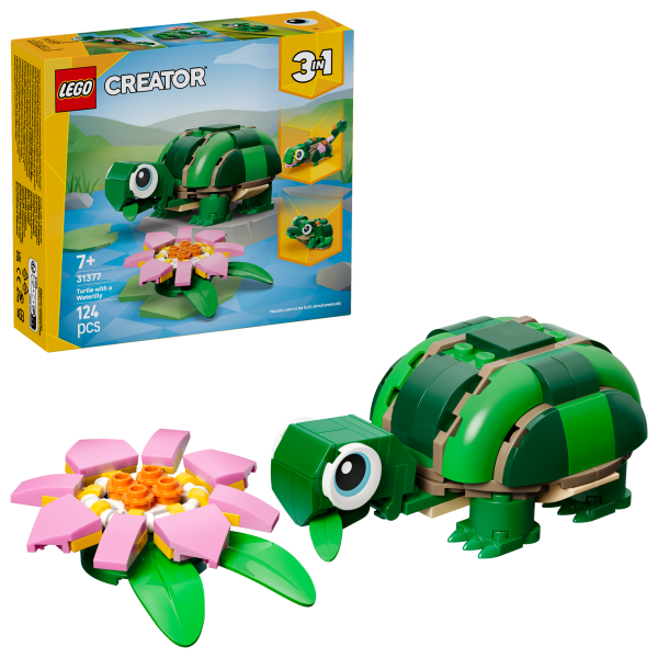 Schildkröte mit Seerose 31377