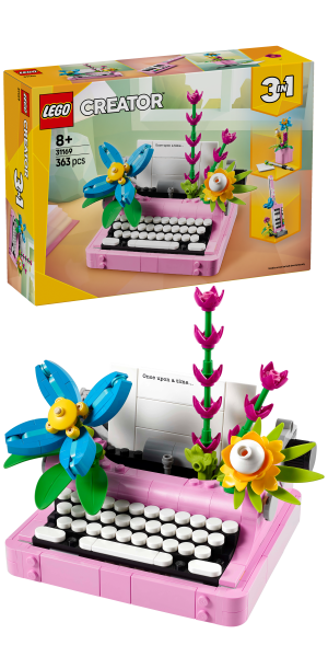 Schreibmaschine mit Blumen 31169