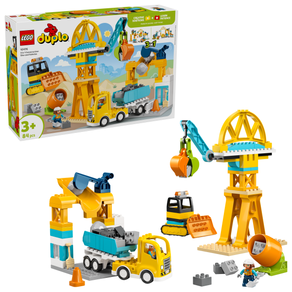 Baustelle mit Baufahrzeugen – 3-in-1-Set 10476