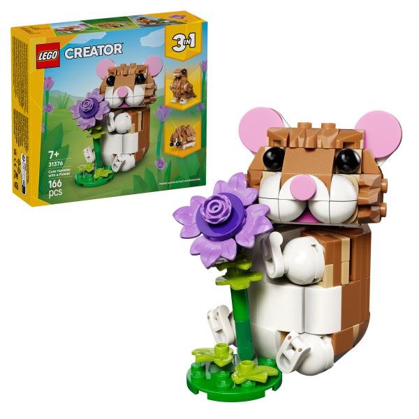 Niedlicher Hamster mit Blume 31376