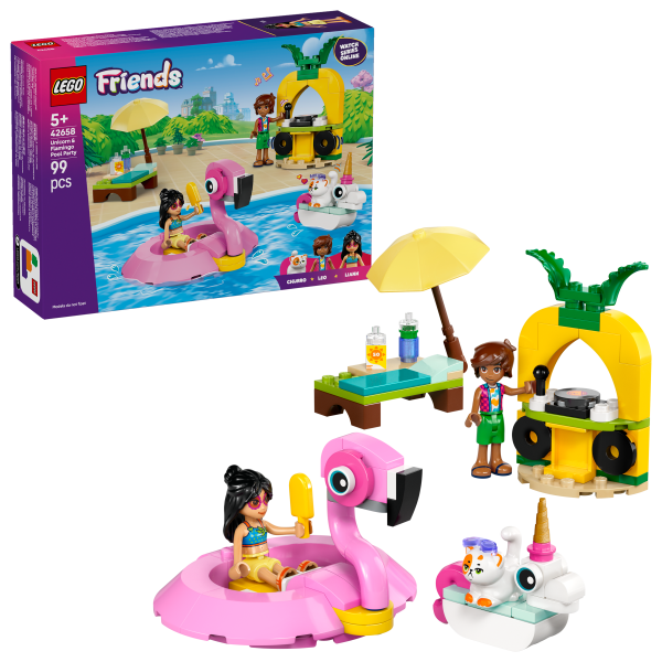 Poolparty mit Einhorn und Flamingo 42658