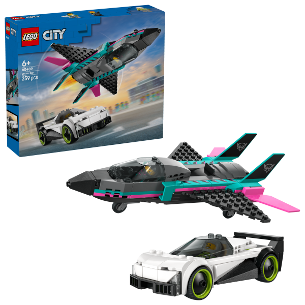 Düsenflieger vs. Rennauto 60489